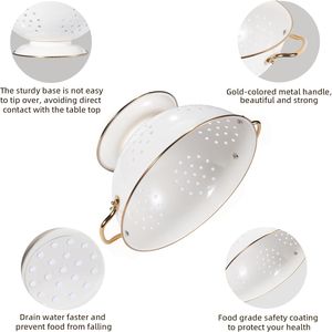 Set di 3 Scolapasta in Metallo con Manici, Cestelli Perfetti per Spaghetti, Pasta, Frutti e Altri Alimenti - Product Image 4