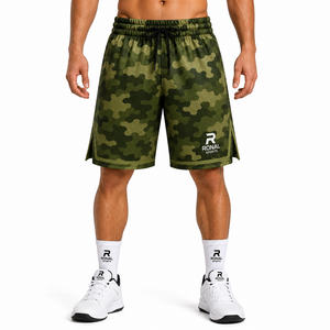 Pantalones Cortos de Baloncesto para Hombre de Alto Rendimiento, 100% Poliéster Ligero, Secado Rápido, Estampado en Degradado, Diseño Sólido, para Equipo o Individual - Product Image 3