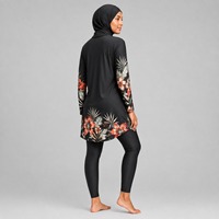 Ensemble de burkini modeste de marque pour femmes arabes musulmanes, grande taille, avec imprimé frontal, séchage rapide, imperméable et anti-plis