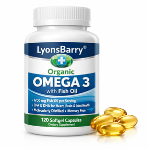 Cápsulas de Aceite de Pescado Omega 3 Orgánico Lyonsbarry, 60 Cápsulas Blandas/Botella - Suplemento Alimenticio y Deportivo - Product Image 3