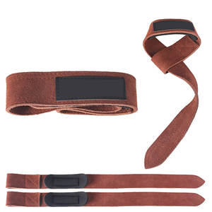 Sangle de poignet en cuir personnalisée pour la musculation avec logo sur mesure, antidérapante et respirante, écologique, unisexe, pour la salle de sport et la musculation - Product Image 1