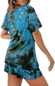 En gros 2022 Femmes de Remise En Forme Usure 2 Deux Pièce D'été Ensemble Col Rond Loisirs Respirant Doux Tissu Demi Manches T-Shirts Shorts - Product Image 4