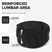 Ceinture de soutien lombaire réglable et respirante en polyester pour la musculation, l'entraînement de force, unisexe, fermeture auto-agrippante, sécurité fitness