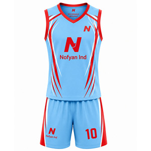 Ensemble d'uniformes de basketball bleu clair personnalisés OEM ODM, fabricant de maillots et shorts de sublimation pour vêtements de sport d'équipe, uniforme de basketball OEM - Product Image 1