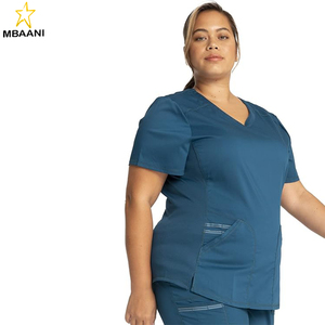 <b>Scrubs</b> for Women V-Neck <b>Scrub</b> <b>Top</b> with 2 Pockets, Mesh Panels, Soft Stretch Durable Easy Care Nursing Uniform - Product Image 4