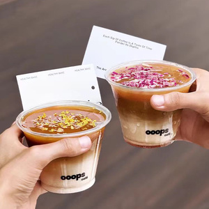 Vasos Desechables Transparentes de PET para Bebidas Frías, Café, Té de Burbujas, <span class=keywords><strong>con</strong></span> Tapas, Ecológicos, 12oz 14oz 16oz 20oz, Personalizables <span class=keywords><strong>con</strong></span> Logotipo - Product Image 2