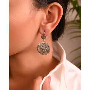 Pendientes Colgantes de Plata Meera Jaipur Dhaal Fashion - Product Image 1