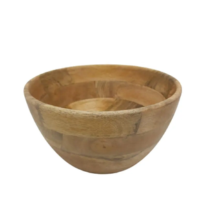 Grands bols décoratifs en bois véritable pour salades et fruits, bols à nourriture en bois écologiques modernes pour restaurant, vaisselle de mariage - Product Image 5