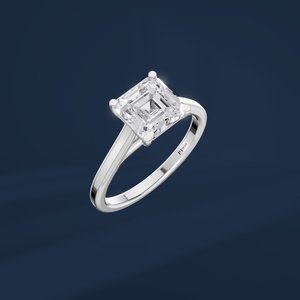 Bague de fiançailles classique en diamant taille Asscher 2 carats en platine PT950 pour femme - Product Image 1
