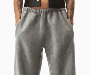 Custom <b>Men's</b> Gray <b>Elastic</b> <b>Waist</b> Straight Leg Sweatpants Heavy Fleece Casual Wide Leg <b>Trousers</b> With Zip Pockets OEM Manufacturer - Product Image 6
