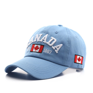 Casquette de baseball brodée drapeau canadien jaune unisexe réglable 6 panneaux en coton style décontracté - Product Image 5