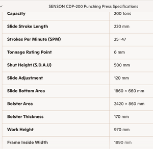 Presse à poinçonner hydraulique CNC d'occasion de 200 tonnes, haute précision, moteur puissant, garantie 1 an - Product Image 2