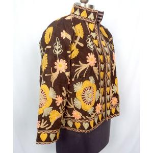 High Quality Eco-Friendly Breathable Thick Quick Dry New <b>Pattern</b> Cotrise Embroidered 100% Cotton <b>Quilted</b> <b>Jacket</b> Indian Women - Product Image 4