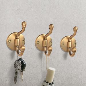 Porte-manteau, porte-sacs et porte-serviettes en acier inoxydable à double crochet, résistant à la rouille, pour la maison et le bureau - Product Image 5