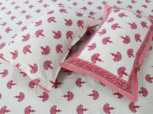 Tela de Sábanas de Algodón Puro con Estampado Floral, con Funda de Almohada, Ropa de Cama Doble India, Venta al Por Mayor - Product Image 4