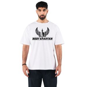 Men's <b>White</b> Oversized Graphic T Shirt Premium Cotton Crew Neck Relaxed Fit Casual Streetwear Fashion Summer Lifestyle Tee - Product Image 1