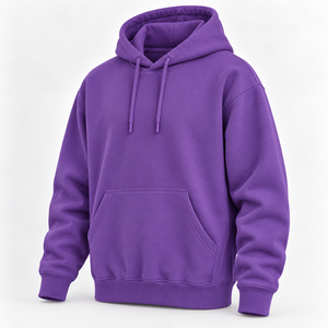Sweat-shirt unisexe en molleton de coton avec logo personnalisé imprimé au crochet, poche kangourou, vente en gros OEM Streetwear - Product Image 3