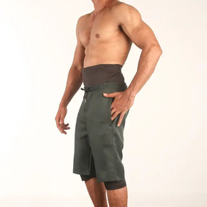 Top Selling <b>High</b> Street Solid Muslim Men's Awrah Athletic Shorts Breathable Eco-Friendly <b>Knee</b> Length Training Wear - Product Image 4