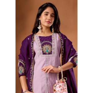 Ensemble Anarkali Kurti Palazzo Dupatta pour femmes - Product Image 3
