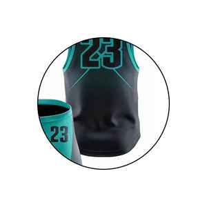 Conjunto de Jersey sin Mangas con Capucha Sublimado Personalizado, Equipo 23, Azul Verde, Absorbe la Humedad, Ajustado, para Adultos, Todas las Temporadas - Product Image 5