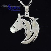 Collier pendentif tête de cheval en argent sterling 925 plaqué or, style bohème, cadeau de mariage pour femmes et hommes