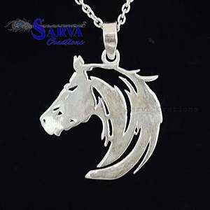 Collar con Colgante de Cabeza de Caballo en Plata de Ley 925, Joyería Animal Hecha a Mano, Regalo para Amantes de los Caballos, para Mujeres y Hombres - Product Image 4