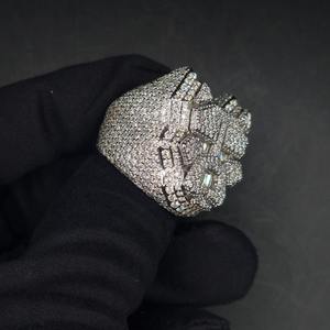 AMBER JEWELS Animal Shape <b>Cocktail</b> <b>Ring</b> 18K Solid <b>Gold</b> Diamond Prong Setting Micro Insert Hiphop Unisex Engagement Everyday Wear - Product Image 2