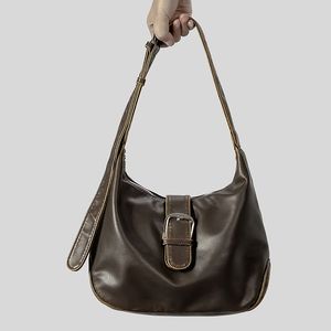 Bolso de Mano de Cuero Genuino para Mujer, Estilo Maillard Vintage, Impermeable, de Hombro y Axila, de Lujo - Product Image 6
