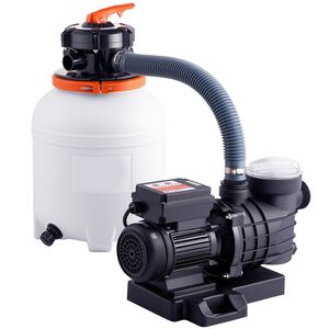 Pompe de filtration à sable 12 pouces 3000 GPH 1/2 HP pour piscines hors sol, ensemble combiné de filtres et pompes de piscine 6 voies de taille personnalisée - Product Image 1