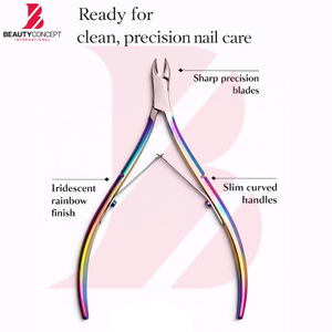 Stylish Rainbow Multi-Color Coated Cuticle Nipper, Best Quality Product Professional Sharp Blade Nail Dead Skin <b>Trimmer</b> - Product Image 6