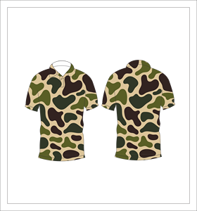 Polo de Camuflaje Verde Marrón para Hombre, Sublimación Personalizada con Estampado Completo, Camisa de Golf de Manga Corta, Transpirable y Ligera - Product Image 6