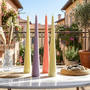 Velas Cónicas de Parafina Hechas a Mano, Paquete al por Mayor, Sin Humo, Sin Aroma, para Bodas, Navidad, Halloween, Organizadores de Eventos, Mayoristas - Product Image 1