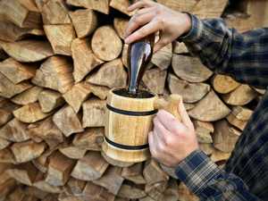 Handcrafted Oak Beer Mug z <b>Rustic</b> <b>Wooden</b> Tankard with Silk Thread Finish polished <b>wooden</b> mug - Product Image 5