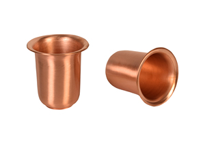 Verre à boire ayurvédique de luxe en cuivre pur à double paroi, écologique, fait main, avec couvercles, pour l'hydratation quotidienne à la maison et au bureau - Product Image 2