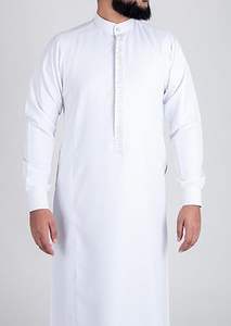 Túnicas Islámicas Personalizables al por Mayor 2026 - Túnicas Daffah de Algodón de Manga Larga y Cuello Alto de Color Sólido para Hombres, Ideales para Oración del Eid, de Pakistán - Product Image 2