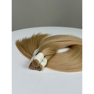 <b>Honey</b> Blonde Bulk Hair Extensions Bone Straight Double Drawn Vietnamese Virgin Human Hair Wholesale Bundle - Product Image 4