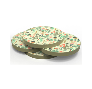 Designer <b>Drink</b> Coaster Set with Decorative Print and Space Saving Metal <b>Rack</b> - Product Image 2