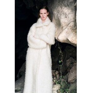 Hot Selling <b>Women</b> <b>Coat</b> Winter Elegant Longline CAMELA MOHAIR-BLEND <b>LONG</b> <b>COAT</b> ODM Stand Collar <b>Women</b> Jackets And <b>Coats</b> - Product Image 3