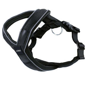 Harnais anti-traction pour animaux de compagnie avec clips avant et arrière, en tissu respirant, confortable et de contrôle efficace pour la promenade, l'entraînement et la course - Product Image 5