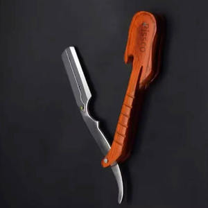 Stainless Steel Handle <b>Straight</b> <b>Edge</b> Folding Shaving <b>Razor</b> Barber Tools Hair <b>Razor</b> - Product Image 4