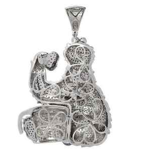 Pendentif Hip Hop Iced Out Personnalisé en Forme de Dessin Animé, Plaqué Or 18K, Argent 925, pour Hommes - Product Image 3