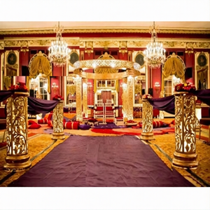 Mandap para Ceremonia de Boda India, Compra al por Mayor, Mandap Iluminado Dorado, Elegante Mandap Hindú para Bodas, Decoración para Eventos en EE. UU. y Reino Unido - Product Image 1