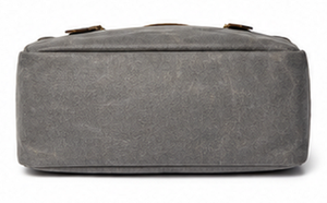 Vintage Canvas Leather Luxury Roll Top Portable <b>Backpack</b> Large Capacity Travel Laptop Compartment for <b>College</b> Office Use Men - Product Image 3