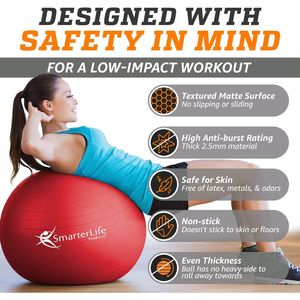 Palla da Ginnastica per Gravidanza, Fitness e Stabilità, Allenamento Core, Palla Yoga per Fisioterapia - per Equilibrio e Allenamento - Product Image 2