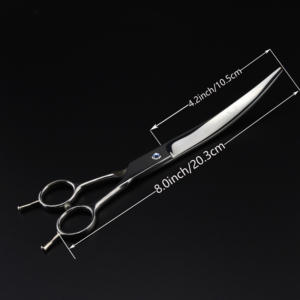 Tijeras Curvas para Peluquería Canina, Tijeras de Acero Inoxidable para Peluquería de Mascotas con Mango Duradero y Cómodo - Product Image 4