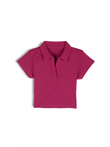 Camiseta Polo Corta de Manga Corta para Mujer, Ajustada, de Algodón Suave, Estilo Y2K, Ropa Urbana, Informal, para Club, Top de Moda - Product Image 5