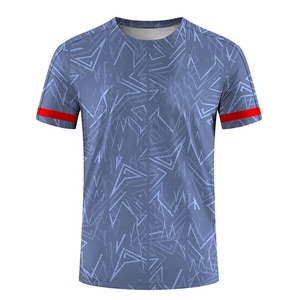 Men's Sublimation Printed T-<b>Shirt</b> O-Neck Short Sleeve <b>Geometric</b> Pattern Quick Dry Sporty Regular Fit Knitted Polyester Jersey - Product Image 1
