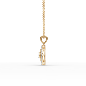 Pendentif en diamant rond cultivé en laboratoire contemporain, un accessoire de bijouterie élégant et unique - Product Image 4