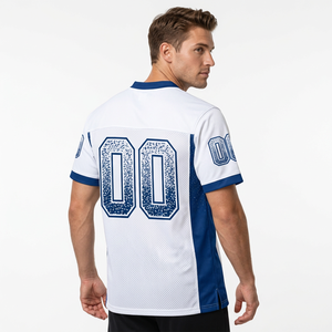 Maillot de football américain blanc personnalisé – Maillot d'équipe par sublimation avec nom et numéro du joueur, fabricant et fournisseur OEM - Product Image 2
