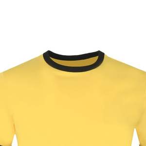 Camisetas de primera calidad para niños, 240 g/m², camiseta amarilla lisa, camiseta con cuello redondo para hombre, nueva llegada, cuello grueso, corte holgado y extragrande. - Product Image 5